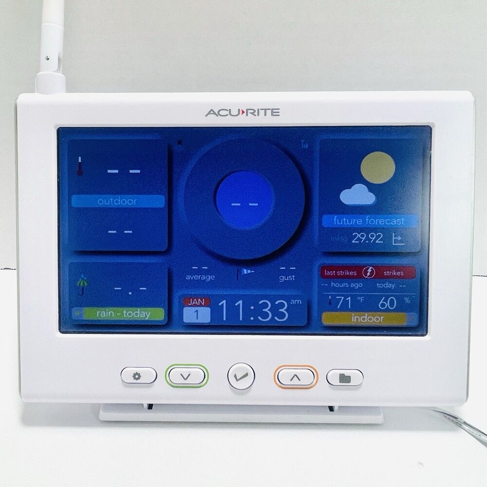 AcuRite 06102M-RX Wi-Fi - 7 Inch Display Weather Station Good Used Condition